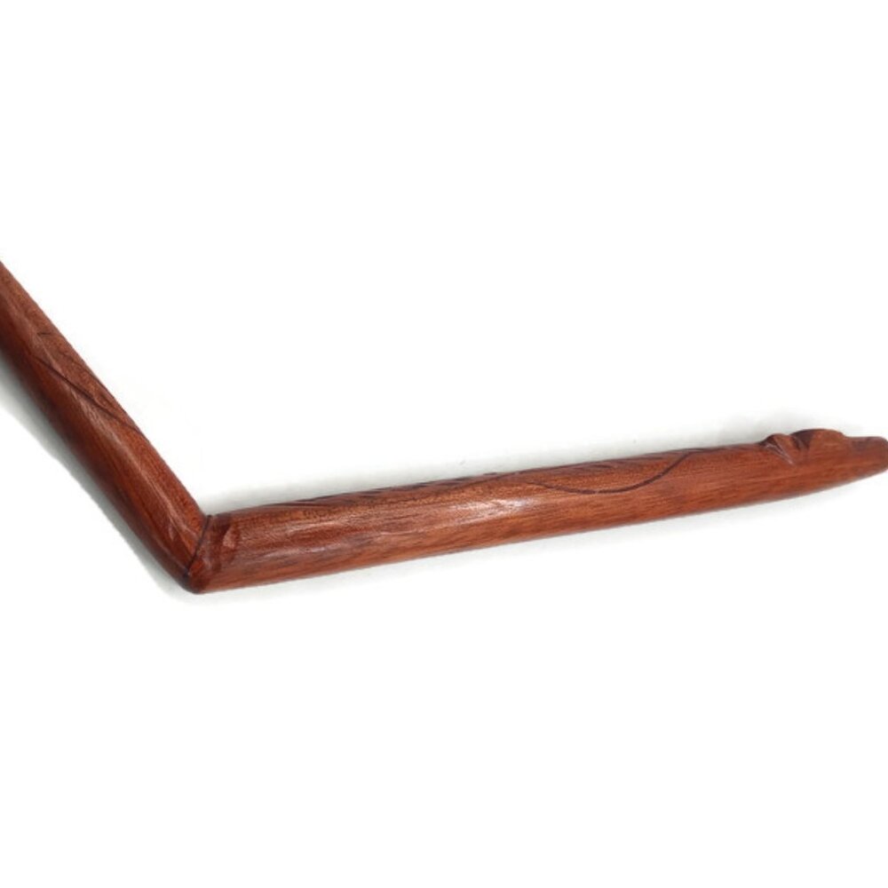 Peruvian Tepi Carved Bloodwood Handmade Snake Design